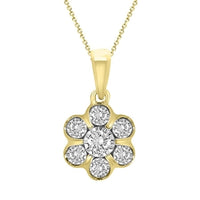 Thumbnail for LADIES  PENDANT 1/6 CT ROUND DIAMOND 10K YELLOW GOLD (CHAIN INCLUDED)