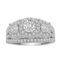 Thumbnail for LADIES RING 1 CT ROUND DIAMOND 14K WHITE GOLD
