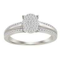 Thumbnail for LADIES RING 1/3 CT ROUND DIAMOND 10K WHITE GOLD