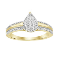 Thumbnail for LADIES RING 1/3 CT ROUND DIAMOND 10K YELLOW GOLD