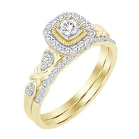 Thumbnail for LADIES BRIDAL RING SET 1/2 CT ROUND DIAMOND 14K YELLOW GOLD