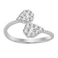Thumbnail for LADIES RING 1/2 CT ROUND DIAMOND 10K WHITE GOLD