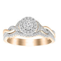 Thumbnail for LADIES BRIDAL RING SET 1/3 CT ROUND DIAMOND 10K ROSE GOLD