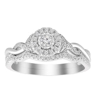 Thumbnail for LADIES BRIDAL RING SET 1/3 CT ROUND DIAMOND 10K YELLOW GOLD