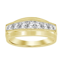 Thumbnail for MEN'S BAND 1/2 CT ROUND DIAMOND 10K YELLOW GOLD