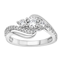 Thumbnail for LADIES ENGAGEMENT RING 1/2 CT ROUND DIAMOND 10K WHITE GOLD