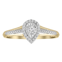 Thumbnail for LADIES RING 1/4 CT ROUND DIAMOND 10K YELLOW GOLD