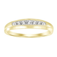 Thumbnail for MEN'S BAND 1/6 CT ROUND DIAMOND 10K YELLOW  GOLD