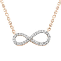 Thumbnail for LADIES DIAMOND NECKLACE 1/10 CT ROUND DIAMOND 10K ROSE GOLD