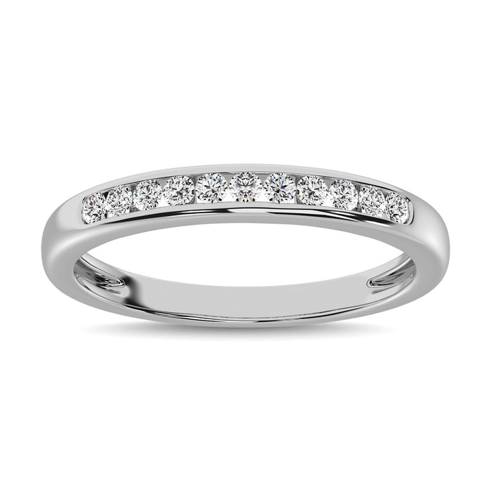 10K White Gold 1/5 Ct.Tw. Diamond Anniversary Band