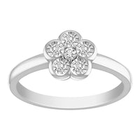 Thumbnail for LADIES RING 1/6 CT ROUND DIAMOND 10K WHITE GOLD