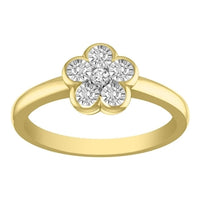 Thumbnail for LADIES RING 1/6 CT ROUND DIAMOND 10K YELLOW GOLD