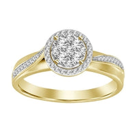 Thumbnail for LADIES RING 1/4 CT ROUND DIAMOND 10K YELLOW GOLD