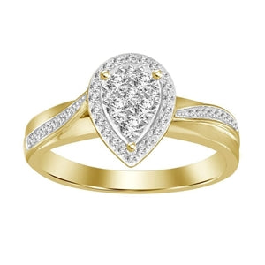 LADIES RING 1/4 CT ROUND DIAMOND 10K ROSE GOLD