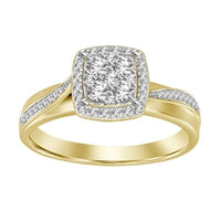Thumbnail for LADIES RING 1/4 CT ROUND DIAMOND 10K YELLOW GOLD