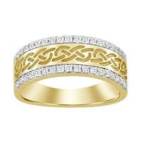 Thumbnail for MEN'S BAND 1/2 CT ROUND DIAMOND 14K YELLOW GOLD