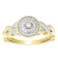 Thumbnail for LADIES ENGAGEMENT RING 1/6 CT ROUND DIAMOND 10K YELLOW GOLD
