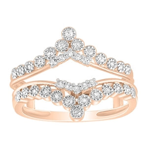 LADIES ENHANCERS WRAPS 1/4 CT ROUND DIAMOND 14K ROSE GOLD