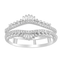 Thumbnail for LADIES ENHANCERS WRAPS 1/4 CT ROUND/BAGUETTE DIAMOND 14K WHITE GOLD