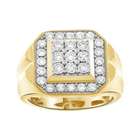 Thumbnail for MEN'S RING 1/2 CT ROUND DIAMOND 10K YELLOW GOLD