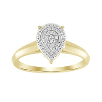 Thumbnail for LADIES ENGAGEMENT RING 1/10 CT ROUND DIAMOND 10K YELLOW  GOLD