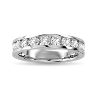 Thumbnail for Diamond Machine Band 1/20 ct tw Round-cut 10K White Gold