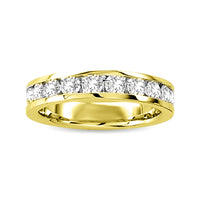 Thumbnail for Diamond Machine Band 1/4 ct tw Round-cut 10K Yellow Gold