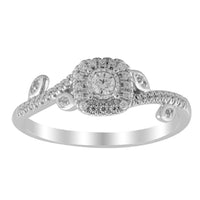 Thumbnail for LADIES ENGAGEMENT RING 1/4 CT ROUND DIAMOND 10K WHITE GOLD