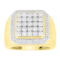 Thumbnail for MEN'S RING 1 CT ROUND DIAMOND 10K YELLOW GOLD