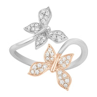 Thumbnail for LADIES RING 1/5 CT ROUND DIAMOND 10K WHITE/ROSE GOLD