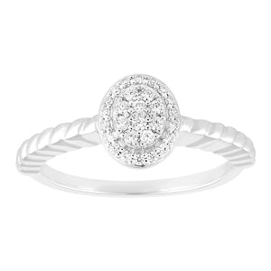 LADIES ENGAGEMENT RING 1/6 CT ROUND DIAMOND 10K ROSE GOLD