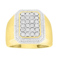 Thumbnail for MEN'S RING 1/2 CT ROUND DIAMOND 10K YELLOW GOLD