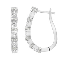 Thumbnail for LADIES HOOPS 1/2 CT ROUND DIAMOND 10K WHITE GOLD
