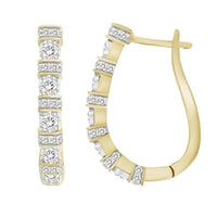 Thumbnail for LADIES HOOPS 1/2 CT ROUND DIAMOND 10K YELLOW GOLD