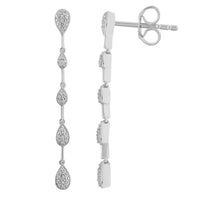 Thumbnail for LADIES EARRING 1/6 CT ROUND DIAMOND 10K WHITE GOLD