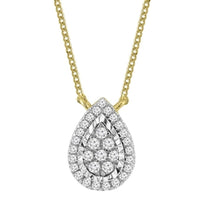 Thumbnail for LADIES NECKLACE 1/5 CT ROUND DIAMOND 10K YELLOW GOLD