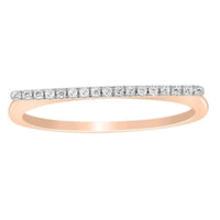 Thumbnail for LADIES STACKABLE BAND 1/15 CT ROUND DIAMOND 10K ROSE GOLD.