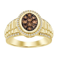 Thumbnail for MEN'S RING 1/2 CT ROUND/CHOCOLAT DIAMOND 10K ROSE  GOLD