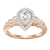 Thumbnail for LADIES RING 1/2 CT ROUND DIAMOND 14K ROSE GOLD