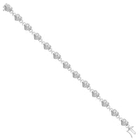 Thumbnail for LADIES HEART BRACELET 1/4 CT ROUND DIAMOND SILVER YELLOW PLATED