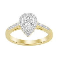 Thumbnail for LADIES ENGAGEMENT RING 1/4 CT ROUND/BAGUETTE DIAMOND 10K ROSE GOLD