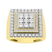 Thumbnail for MEN'S RING 3/4 CT ROUND DIAMOND 10K YELLOW GOLD