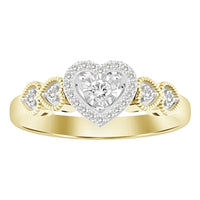 Thumbnail for LADIES ENGAGEMENT RING 1/6 CT ROUND DIAMOND 10K YELLOW GOLD