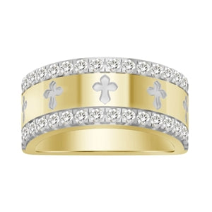 MEN'S RING 1/2 CT ROUND DIAMOND 10K YELLOW GOLD