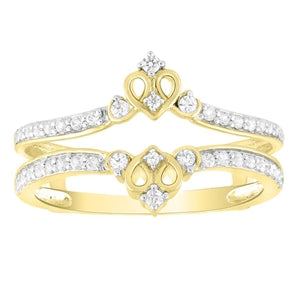 LADIES ENHANCER WRAP 1/2 CT ROUND DIAMOND 14K YELLOW GOLD