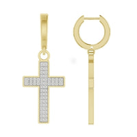Thumbnail for MEN'S EARRING 1/4 CT ROUND DIAMOND 10K YELLOW GOLD