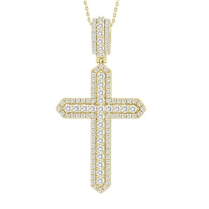 MEN'S CHARM 4 3/8 CT ROUND DIAMOND 10K YELLOW GOLD