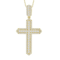Thumbnail for MEN'S CHARM 4 3/8 CT ROUND DIAMOND 10K YELLOW GOLD