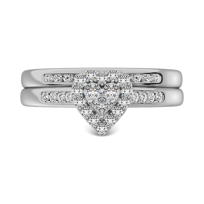 10K White Gold 1/2 Ct.Tw. Diamond Bridal Ring