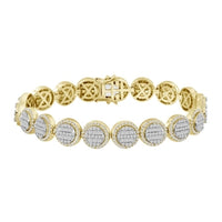 Thumbnail for MEN'S BRACELET 6 1/4 CT ROUND DIAMOND 14K YELLOW GOLD